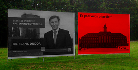 GroKo-Wahlplakate in Constantin